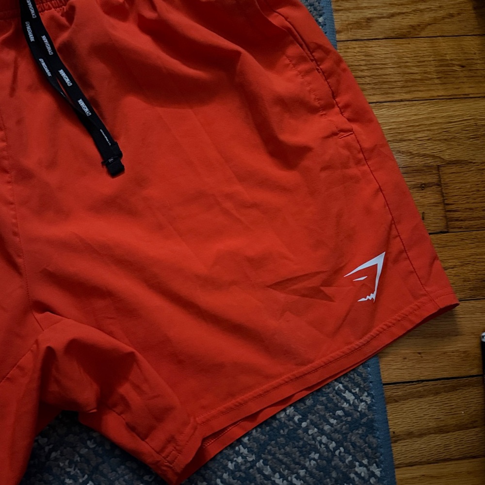 Gymshark Red Men's Athletic Shorts - Picture 6 of 7